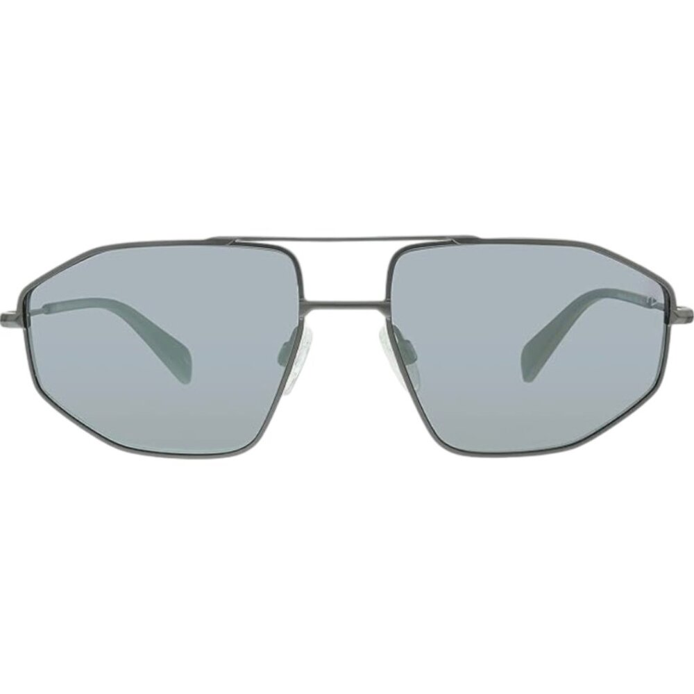 NWT Rag & Bone Sunglasses - Matte Ruthenium Aviator Green silver w case - Picture 2 of 4